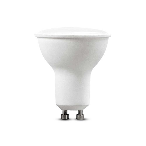 4,5W GU10 Spotlight - Weißer Kunststoff, Milchiges Abdeckglas, 6500K, 110°, 6 Stück/Packung