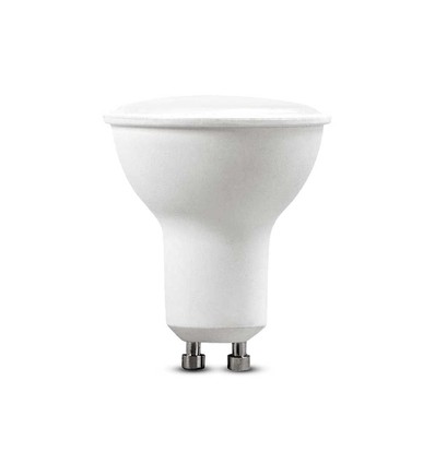 4,5W GU10 Spotlight - Weißer Kunststoff, Milchiges Abdeckglas, 6500K, 110°, 6 Stück/Packung