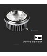 AR111 LED austauschbarer Reflektor-Spot 20W - 6400K, 40°/20°, silber