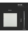 60x60 LED Panel, 29W - 137lm/W, 6400K, weißer Rahmen, IP20 Innenbereich