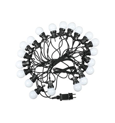 0,5W - LED-Lichterkette mit Glühbirnen, 10m, 20 Glühbirnen, EU-Stecker, 6000K, 24V