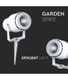 12W LED Gartenstrahler mit Erdspieß - IP65, 3000K, weiß, 20 Grad, Aluminium