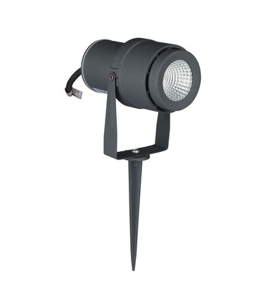 12W LED Gartenstrahler mit Erdspieß - Grau, IP65 Außen, 3000K