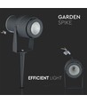 12W LED Gartenstrahler mit Erdspieß - Grau, IP65 Außen, 3000K