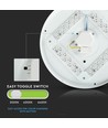 18W LED Deckenleuchte mit Sternenhimmel, Ø31cm - 3-in-1 CCT, 100lm/W, weißer Rand, inkl. Leuchtmittel