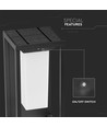 2W Solara Wandleuchte mit Solarzelle - Samsung LED, IP65, Bewegungsmelder, 3000K, grau, inkl. Leuchtmittel
