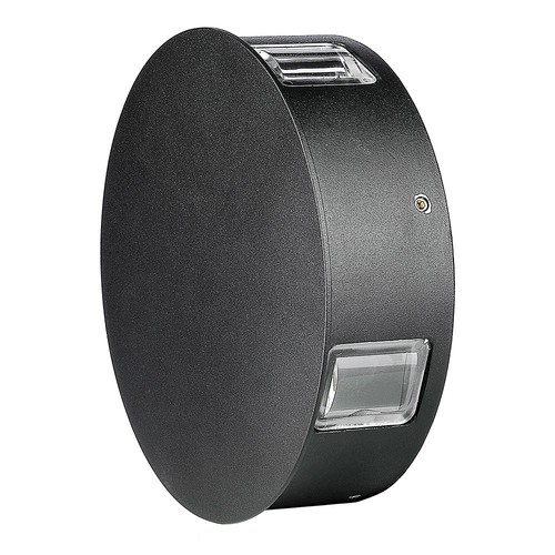 3W Ø15cm runde LED Wandleuchte - IP65, schwarz, 3000K, Außenbereich, inkl. Leuchtmittel