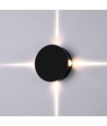 3W Ø15cm runde LED Wandleuchte - IP65, schwarz, 3000K, Außenbereich, inkl. Leuchtmittel