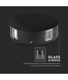 3W Ø15cm runde LED Wandleuchte - IP65, schwarz, 3000K, Außenbereich, inkl. Leuchtmittel