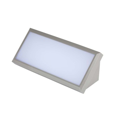 12W LED Außenwandleuchte - IP65, grau, 1250lm, 4200K, Oblique Design