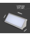 20W LED Landschaft Außen Soft Light - groß, 6400K, graues Gehäuse