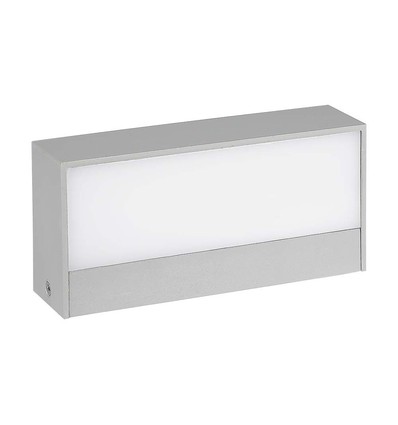 9W Außengehäuse - LED, Auf-/Abwärtslicht, weiches Licht, mittel, 6400K, grau
