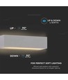 9W Außengehäuse - LED, Auf-/Abwärtslicht, weiches Licht, mittel, 6400K, grau