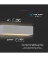 12W LED Wandleuchte Up/Down Licht - IP65, grau, rechteckig, außen, inkl. Leuchtmittel
