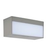 12W LED Auf-/Abstrahler - 4000K, grau, außen, weiches Licht, groß, Haus