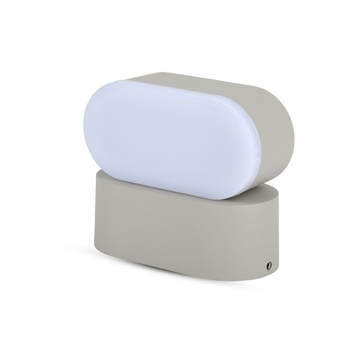 5W LED Wandleuchte - IP65, grau, 4000K, verstellbar, 11 x 5,4 cm