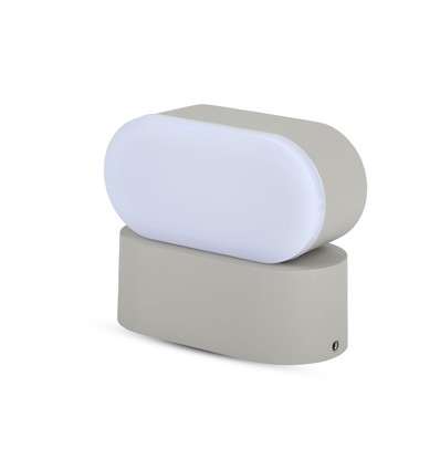 5W LED Wandleuchte - IP65, grau, 4000K, verstellbar, 11 x 5,4 cm