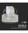 5W LED Wandleuchte - IP65, grau, 4000K, verstellbar, 11 x 5,4 cm