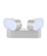 2x5W LED Wandleuchte - Verstellbar, Außenbereich IP65, 3000K, Weiß, Gehäuse