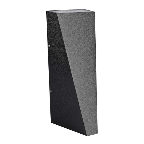 6W Schwarze Wandleuchte mit Up/Down Licht - IP65, Aluminium, 3000K, inkl. Leuchtmittel