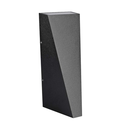 6W Schwarze Wandleuchte mit Up/Down Licht - IP65, Aluminium, 3000K, inkl. Leuchtmittel