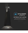 6W Schwarze Wandleuchte mit Up/Down Licht - IP65, Aluminium, 3000K, inkl. Leuchtmittel