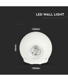 4W weiße LED Wandleuchte - IP65, 3000K, rund, Außenbereich, inkl. Leuchtmittel