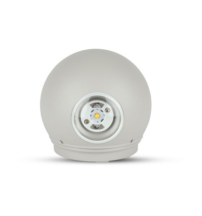 4W runde LED Wandleuchte - IP65, grau, 3000K, Ø11 cm, inkl. Leuchtmittel