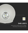 4W runde LED Wandleuchte - IP65, grau, 3000K, Ø11 cm, inkl. Leuchtmittel