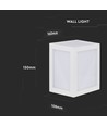12W LED Wandleuchte - 1250lm, weiß, warmweiß, inkl. Leuchtmittel