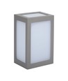 12W LED Wandleuchte, IP65 - Grau, 1250lm, 3000K, Außenbereich, quadratisch