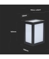 12W LED Wandleuchte - IP65, schwarz, 1350lm, Außenbereich