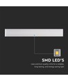17W LED Wandleuchte, 135lm/W - IP44, weiß, 61cm, 2300lm, Innen / Außen