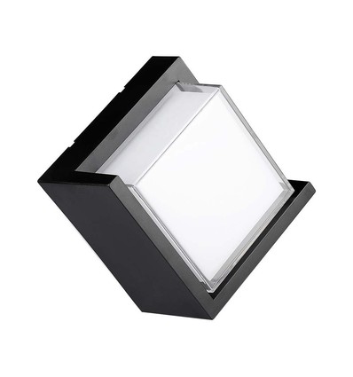 12W Wandleuchte 4000K Schwarz, quadratisch