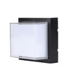12W quadratische LED Wandleuchte, schwarz - 4000K, 1200lm, IP65, Innen / Außen
