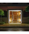 12W quadratische LED Wandleuchte, schwarz - 4000K, 1200lm, IP65, Innen / Außen