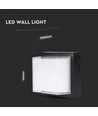 12W quadratische LED Wandleuchte, schwarz - 4000K, 1200lm, IP65, Innen / Außen