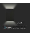 4W Wandleuchte - LED, 3000K, schwarz