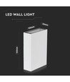 4W LED Wandleuchte - IP65, weiß, Up/Down Light, inkl. Leuchtmittel
