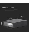 4W LED Wandleuchte, schwarz - 400lm, IP65, 360 Grad, 6400K