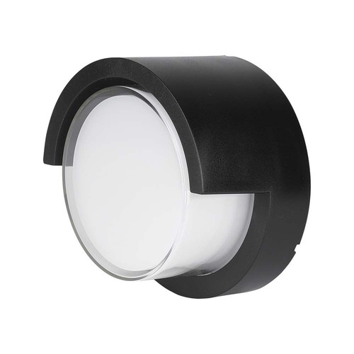 7W Ø16cm LED Wandleuchte - IP65, schwarz, rund, warmweiß, Innen / Außen, inkl. Leuchtmittel