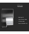 7W Ø16cm LED Wandleuchte - IP65, schwarz, rund, warmweiß, Innen / Außen, inkl. Leuchtmittel