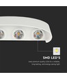 7W sandweiß LED Wandleuchte - 940lm, 4000K, inkl. Leuchtmittel