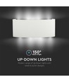7W sandweiß LED Wandleuchte - 940lm, 4000K, inkl. Leuchtmittel