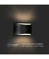 10W LED Wandleuchte mit Up/Down Light - IP54 Außen, schwarz, 4000K, Bridgelux Chip, inkl. Leuchtmittel
