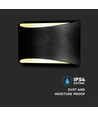 10W LED Wandleuchte mit Up/Down Light - IP54 Außen, schwarz, 4000K, Bridgelux Chip, inkl. Leuchtmittel
