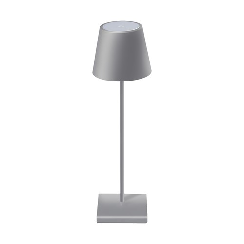 3W wiederaufladbare LED Tischleuchte, Touch dimmbar - 5V, Grau, 3000K, 4000mAh Akku, Eisen