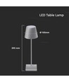 3W wiederaufladbare LED Tischleuchte, Touch dimmbar - 5V, Grau, 3000K, 4000mAh Akku, Eisen