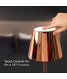 3W wiederaufladbare LED Tischleuchte, Gold - Touch dimmbar, 3000K, 4000mAh Akku, 5V USB
