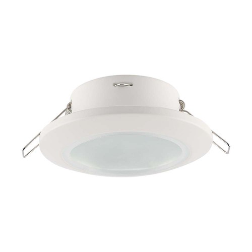 GU10 Einbaustrahler - Rund, weiß, IP44, PC-Kunststoff, Loch: Ø7 cm, Maße: Ø9,2 cm